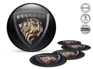 Peugeot Radplaketten Logo Stilvolles Epoxy-Dome